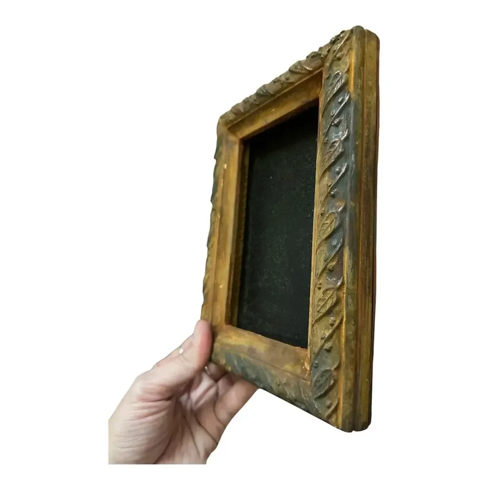 Rustic reclaimed wood frame antique wall decor home art photo renaissance 4x6